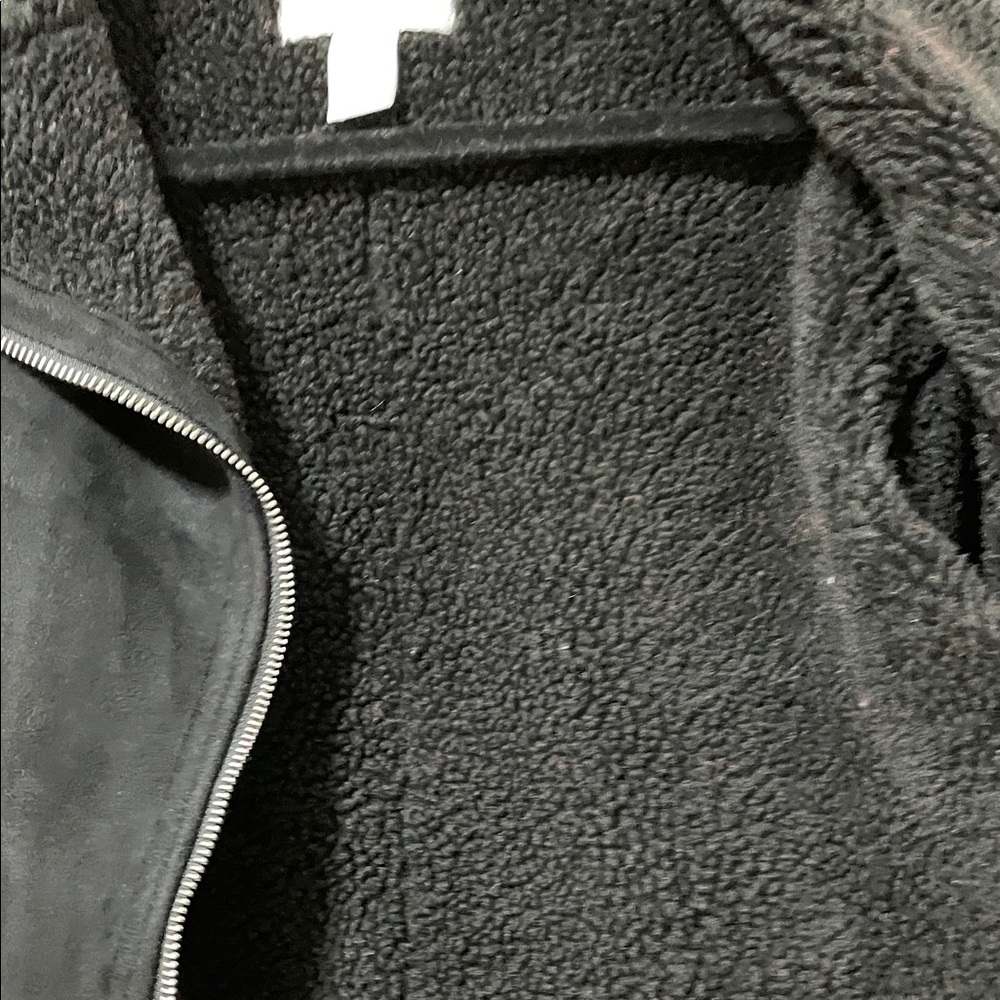 Sold❤️H&M Black Faux suede moto Jacket for Women with sherpa lining - Picture 15 of 16